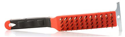 WIRE BRUSH 4x11 ROWS L290MM W. SCRAPER