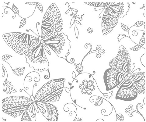 Ursus 81920001 - Zauberpapier, Schmetterling, ca. 23 x 33 cm, 250 g/qm, 10 Blatt, einseitig veredelt mit UV Relieflack