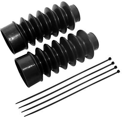 Pair 39MM Rubber Fork Boot Gaitor Gaitors Covers for Harley Dyna FXD Sportster XL