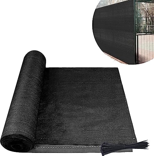 HENGMEI Sichtschutz Zaunblende Schattiernetz Sonnenschutz Windschutz Tennisblende HDPE Schattiergewebe für Sportplatz, Garten(1.5X25m, Anthrazit)