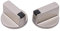 Ogquaton 2 pièces boutons de cuisinière à gaz universels argentés Interrupteur de commande de la plaque de cuisson du four, 6MM 0 u0026 deg; Élégant et populaire