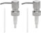 MroMax 2 x Seifenspender für Lotionen, 25 mm, moderner 304-Edelstahl, Pumpen- für Ihre Flaschen, Badezimmer, Küche, Markt, Hotel, Restaurant, Typ F, silberfarben