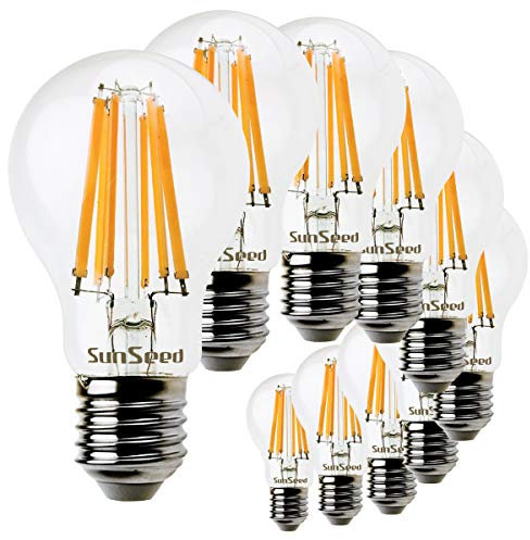 SUNSEED 10x Glühfaden LED classic Lampe E27 12W ersetzt 99W Warmweiß 2700K