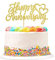 Blumomon Tortenaufsatz Happy Anniversary für Jahrestage, Partyzubehör, Kuchendekoration, Hochzeitsfeier, Partydekoration, 1 Stück