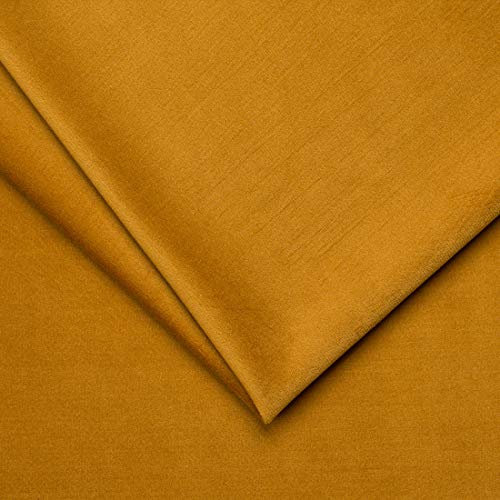 HEKO PANELS Velvettino Polsterstoff Möbelstoff Meterware - z.B. Stoff für Stühle oder Eckbank Bezug - Gold