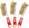 3 Stück Drahtbürsten Drahtbürste Set Klein Drahtbürsten mit Borsten aus Edelstahl Messing und Nylon gebogener Griff für die Reinigung von Schweißschlacken und Rost (3 Pcs)