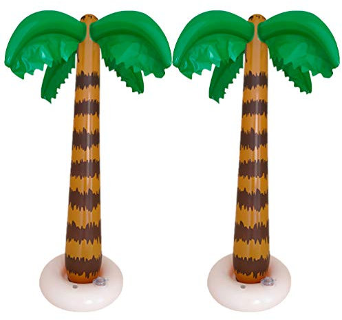 2 Pièces Palmiers Gonflables Jumbo Arbres De Plage Jouets pour Hawaiian Luau Party Décoration Tropical Summer Beach Party Faveurs