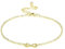 Philip Jones Bracelet de Cheville Infinity plaqué Or créé avec des Cristaux Zircondia®