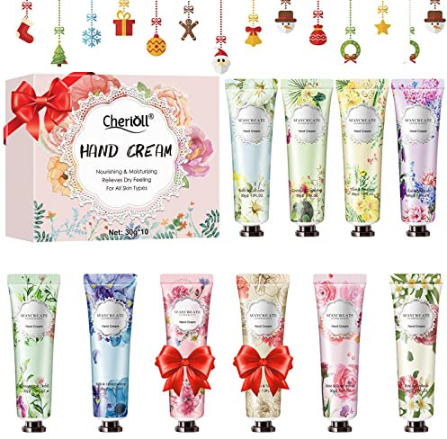 Handcreme Set, 10 Pcs Mini Handcreme Set, Plant Fragrance Handpflegecreme, Geschenkset Für Frauen Männer, Trockene Rissige Hände Füße, Pflegecreme Zu Geburtstag, Weihnachten, Neujahr