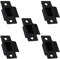 Strike Plate Matt Black Latch Door Frame + Dust Box + Matching Screws (5)