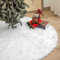 Kunstpelz-Weihnachtsbaum-Fußabdeckung, Teppich für Weihnachtsfeier-Dekoration, kreative Röcke mit Weihnachtsmuster für das Neue Jahr (Weiß / 120CM)