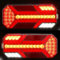 DARKGUARD Rückleuchten Satz für Anhänger Led 12/24V,mit E Prüfzeichen,7Funktion 2pcs Rücklicht Anhänger Set für Wohnwagen KFZ PKW,Wasserdicht Rücklicht Anhängerbeleuchtung,Heckleuchten Led