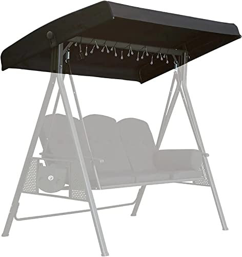SJASD Techo de Repuesto para Columpio de Jardín Universal,Telas para Toldos Recambio Balancin Jardin Exterior 2/3 Plazas,Toldo de Repuesto para Asiento Impermeable 210D Tela Oxford