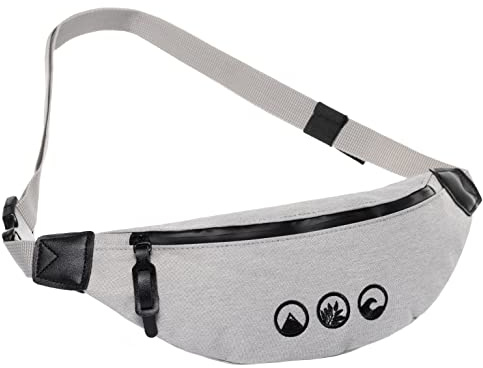 SONS OF ALOHA Body Bag Brusttasche für Stadt Festival Reise Gross Hüfttasche Crossbody Bag recyceltes Meeresplastik wasserabweisend, White-Beach
