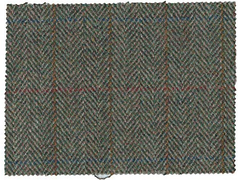 Walker and Hawkes - Harris-Tweed-Stoff - 100% echte Schurwolle - Moosgrün - 100 x 150cm