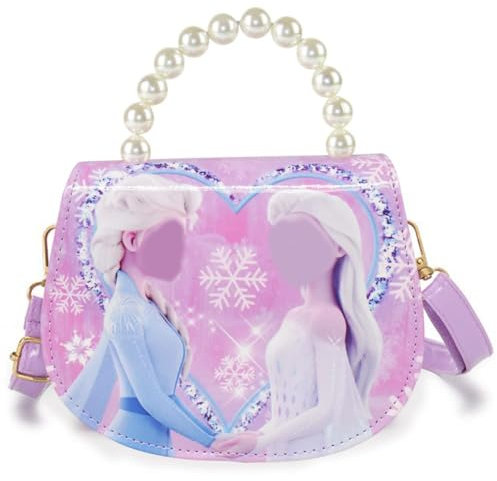 Babioms Kinderhandtasche, Elsa Tasche, Elsa Schulter-Tasche, Eiskönigin Umhängetasche Kinder, Eiskönigin Geschenke, für Mädchen zum Ausgehen oder Reisen, Lila(17,5 * 14 * 8cm)