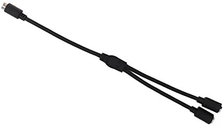 Annadue Y Splitterkabel, 6 poliger DIN Stecker auf 2 X 6 polige DIN Buchsen, Kabel, PS Verlängerungskabel, Splitterkabel, 0,3 M, Plug and Play