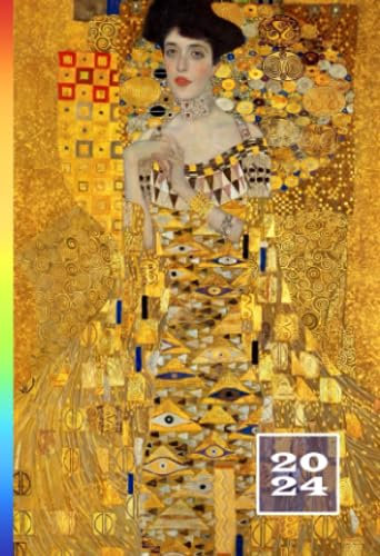 2024: A6 Wochentaschenkalender | 1 Woche auf 2 Seiten Terminplaner | Buchkalender im Mini Format | Weekly Planner Kalender | Jahresplaner Kalenderbuch ... & Kompakt | Gustav Klimt Adele Bloch-Bauer