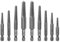 Treki 10pcs Extracteur de vis cassée extracteurs de vis dénudés endommagés extracteur de vis cassé tige hexagonale dents fines endommagées outil de retrait de boulons
