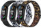 Janpso Lot de 3 bracelets pour Xiaomi Mi Band 7/Xiaomi Mi Band 6/Xiaomi Mi Band 5,Bracelet de montre de rechange en nylon sport réglable doux et confortable