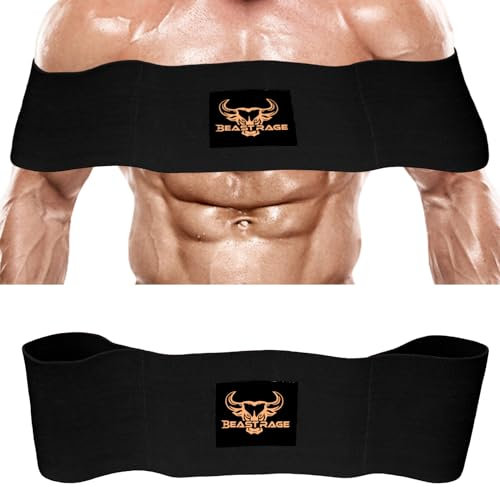 BEAST RAGE Fitness Bench Press Strength Band, Adjustable Weightlifting Slingshot Blaster,Weight lifting Resistance Band, Bench Press Slingshot for Elbow Fitness,Chest Builder,Powerlifting (L, BLACK)