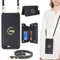 ELTEKER iPhone 7 Plus/8 Plus Case with Card Holder and Strap, Flip Cover with Crossbody Lanyard Strap - Black