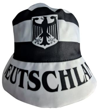 Wallitschek Fischerhut Deutschland II (hochwertige Qualität), Fanhut, Sonnenhut, Anglerhut, Mütze, Bucket hat, Fussball, Europa