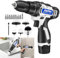 Electric Cleaning Brush Power Drill Brush with 6PCS Drill Brush Attachment Set, 2 Variable Speed Electric Scrubber Bathroom Cleaning Brush with LED Light, 2PCS 1500mAh Rechargeable Battery