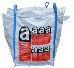 B teurobrecher Asbest Big Bag - 90 x 90 x 110 cm - Tragfähigkeit 1000kg - Entsorgung BigBag - ohne Inhalt