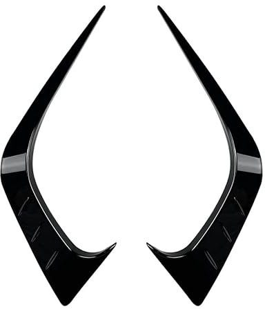 NINQ Auto Front Wind Messer Verkleidung für Honda Civic 11th 2021 2022 2023 2024, Kopf Licht Kühlergrill Stoßstangenlippe Splitter Styling Zubehör,A-Gloss Black