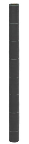 vidaXL Unkrautvlies zur Bekämpfung von Unkrautvlies, 1,5 x 100 m, schwarzes Polypropylen, ideal für Gärten, Landschaftsbau, Terrassen und Rasenflächen