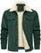 Voqeen Giubbotto Invernale Uomo Foderato in Pile Giacca di velluto a coste Turn-Down Collare Militare Giubbotti Invernali Caldo Outdoor Casual Trucker Giacche