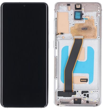Plyisty Écran de Remplacement pour S20 5G G981A G981F G981P G981R4, Assemblage de Numériseur D'écran Tactile LCD (Silver)