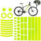 SIRLOMU Adesivi riflettenti per biciclette, set di adesivi riflettenti per biciclette, adesivi riflettenti di diverse forme, adesivi luminosi per biciclette, moto, carrozze per bambini, ecc, 42 pezzi