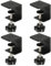PATIKIL C Clamps, 4 Pcs Heavy Duty Metal Black Desk Clamp Adjustable Mounting Table Clamp with Protective Pad for Fixing Acrylic Glass Plastic Sheets, Black