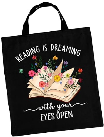 True Statements Baumwolltasche mit Buch-Design - Stofftasche, Stoffbeutel, Einkaufstasche - Geschenk für Buchliebhaber & Leseratten - Schwarz, 38x42 cm, 100% Baumwolle, mit langem/kurzem Henkel