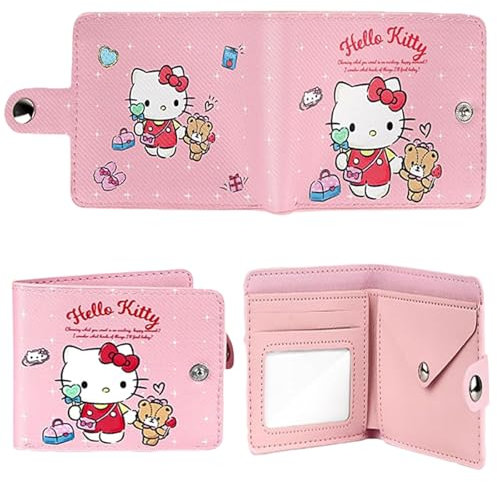 DDaMeehGE Portefeuille Ado Fille, Porte-Monnaie Anime Mignon, Joli Motif de Dessin Animé Multiples Compartiments Cartes, Convient comme Cadeau d'anniversaire