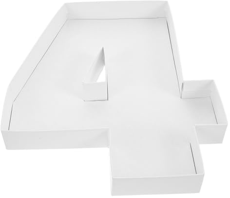 DOITOOL Befüllbare Kartonschachtel Zahl 4 Aus Pappe Kreatives Snacktablett Für Geburtstag Jubiläum Partydekoration Süßigkeiten Wurstwaren Geschenkverpackung