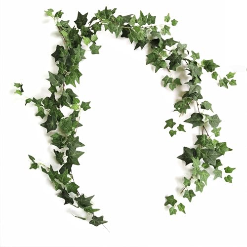 Avoik Efeu Künstlich Hängend Girlande 2 Stück 1.8M Kunstpflanze Efeugirlande Künstlich Efeu Ivy Vines Kunstpflanze Girlande für Hochzeit Party Balkon Garten Zimmer Dekorationen