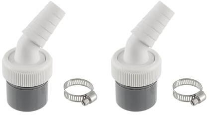 4-teiliges Set, Waschmaschine Abfluss Adapter, Adapter-Set für Spülmaschine und Waschmaschine Anschluss, Robuste Ausführung mit Klemmen für, Kompatibel mit Ablaufschläuchen 19-24 mm