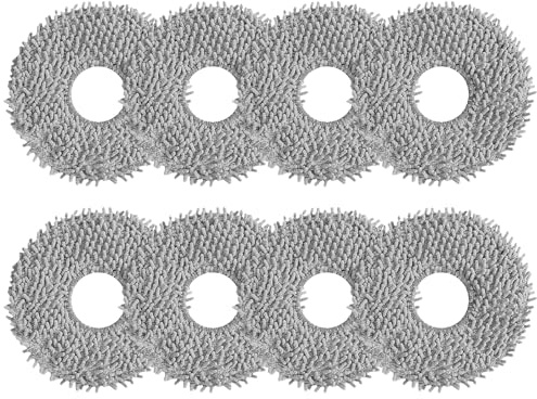 jiaguan Mop Pads for Roborock Q Revo Series and Dreame Vacuum Robot Models | 8 Pack Reusable Mop PadsWashable Microfiber Replacement Mop Cloths for Qrevo MaxV/Master/Slim/Pro/QV 35S Robot Vacuum Cleaner