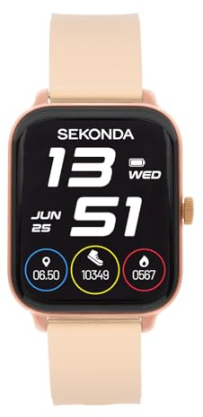 Sekonda Motion Go Smart Watch in Rose Gold with Pink Silicone Strap