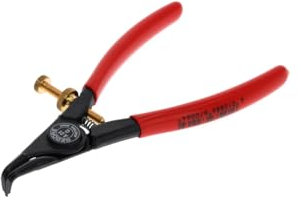 GEDORE Montagezange für Sicherungsring außen, mit Öffnungsfeder/Einstellschraube, 90degree gewinkelt, Spitzen-Ø: 0,7 mm, 8000 A 01G