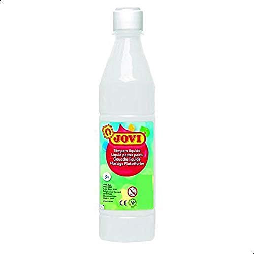 Jovi Plakatfarbe, malfertige Tempera auf Wasserbasis, 500 ml Flasche weiß