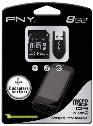 PNY 8GB MicroSDHC Class 4 Mobility Pack