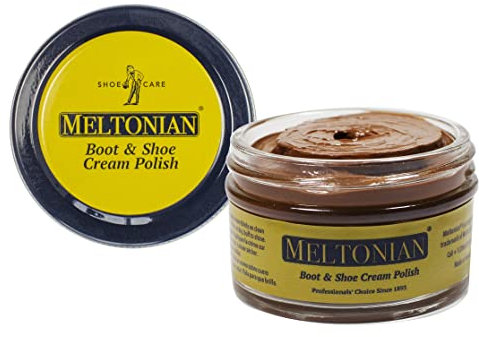 Meltonian Crème de polissage pour bottes et chaussures, London Tan, 1.7 oz