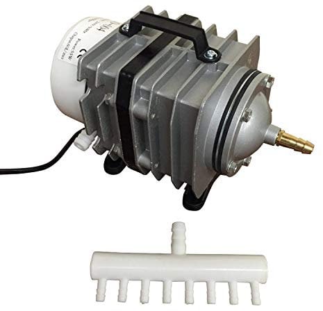 Pompe à air hydroponique Finest-Filters 60 litres/min avec séparateur d'air 8 voies