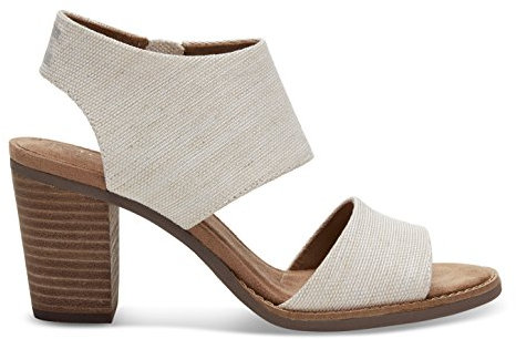 TOMS Women's Majorca Cutout Heeled Sandal, Natural, 8 UK