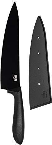 Kuhn Rikon 31702 Kochmesser, 200 mm | Ultrascharf | Ergonomischer Griff | In Blisterfolie verpackt | Schwarz