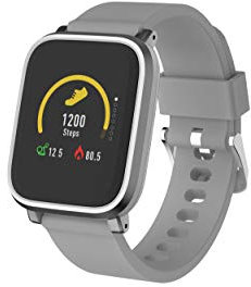 Denver Bluetooth-Smartwatch 'SW-160' mit Herzfrequenzmesser und Smart Wake-Up, Grau